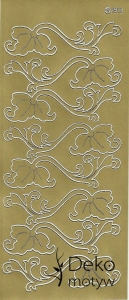 Stickersy naklejki ażurowe samoprzylepne Narożnik 1913 złoty