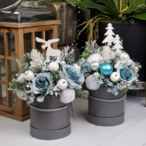 Flowerbox kompozycja świąteczna pudełko Talvi S renifer