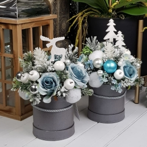 Flowerbox kompozycja świąteczna pudełko Talvi S choinka