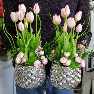 Kompozycja Mika tulipany silikon j.róż