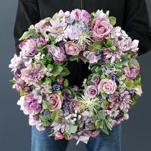 Wianek na drzwi kominek dekoracja Flora 45cm