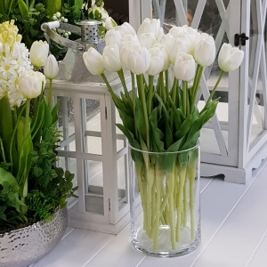 Tulipan otwarty natural touch premium biały
