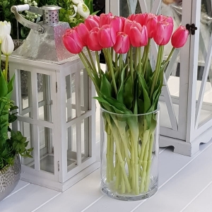 Tulipan otwarty natural touch premium ciemny różowy