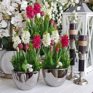 Kompozycja Lilia tulipany hiacynty silver M