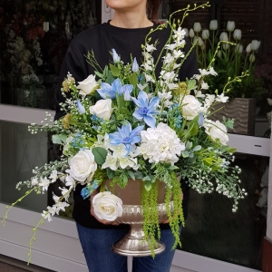 Kwiatowa kompozycja kielich Armonia silver blue XL