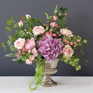 Kwiatowa kompozycja kielich Armonia silver pink violet L
