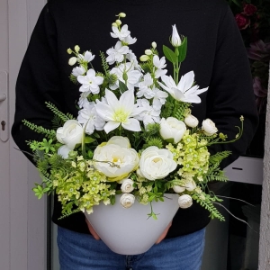 Kwiatowa kompozycja de luxe Alena greenery