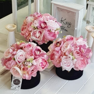 Flowerbox Milena kwiaty premium box welur M black