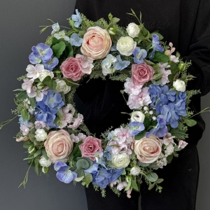 Wianek na drzwi kominek ścianę lato dekoracja 45cm Loreta wz.5