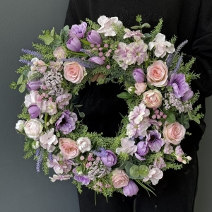 Wianek na drzwi kominek ścianę lato dekoracja 45cm Loreta wz.6