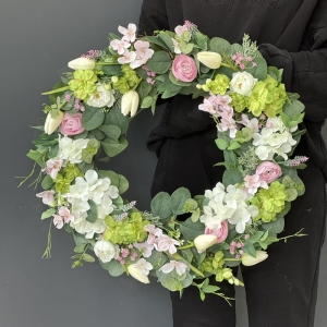 Wianek na drzwi kominek ścianę wiosna dekoracja 55cm Aniela wz.5