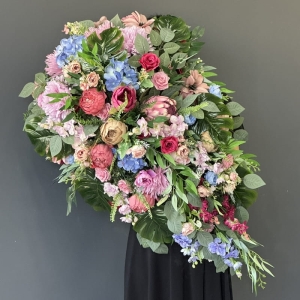 Kompozycja funeralna wiązanka nagrobna stroik na grób Vesta de luxe 110cm