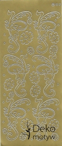 Stickersy naklejki ażurowe samoprzylepne Narożnik 1912 złoty