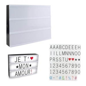 Panel light box tablica litery czarna