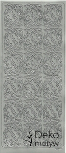 Stickersy naklejki ażurowe peel-off Narożniki 0055 srebrne 