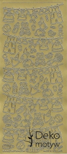 Stickersy naklejki ażurowe samoprzylepne Dziecięce 128 złote