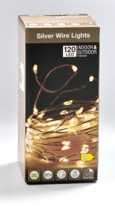Światełka na druciku girlanda ciepłe 120 LED 12m na prąd