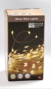 Światełka na druciku girlanda ciepłe 320 LED 32m na prąd