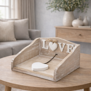 Serwetnik drewno retro Love