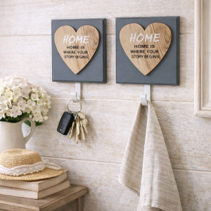 Wieszak drewno skandi serce home