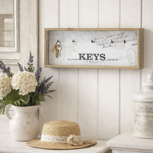 Wieszak skrzyneczka klucze biały KEYS