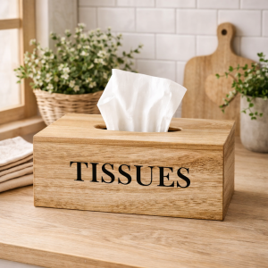 Pojemnik chustecznik drewno Tissues