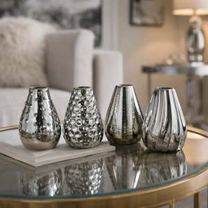 Wazon Lovia ceramika silver wz.3