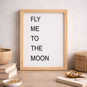 Obraz tablica napis Fly me to the moon