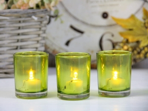 Świecznik prosty tea-light zielony