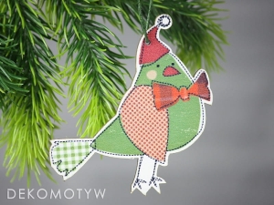 Zawieszka ptak ptaszek zielony choinkę