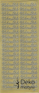 Stickersy naklejki ażurowe samoprzylepne W dniu Ślubu złote